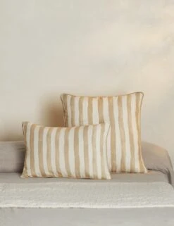 Painterly Stripe Linen Pillow By Sarah Sherman Samuel -Home Furnishings PainterlyStripeLinenPillow NaturalandIvorybySarahShermanSamuel A0656007B 2203 StudioLifestyle cea1a8f8 b8da 4f18 ae38 4056217f8d22