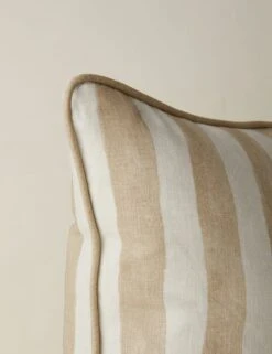Painterly Stripe Linen Pillow By Sarah Sherman Samuel -Home Furnishings PainterlyStripeLinenPillow NaturalandIvorybySarahShermanSamuel A0656007B2 Product