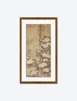 Peonies Print By Tatebayashi Kagei -Home Furnishings PeoniesBronzeGoldOrnateMatted