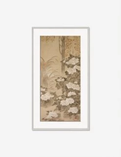 Peonies Print By Tatebayashi Kagei -Home Furnishings PeoniesSilverFramematted