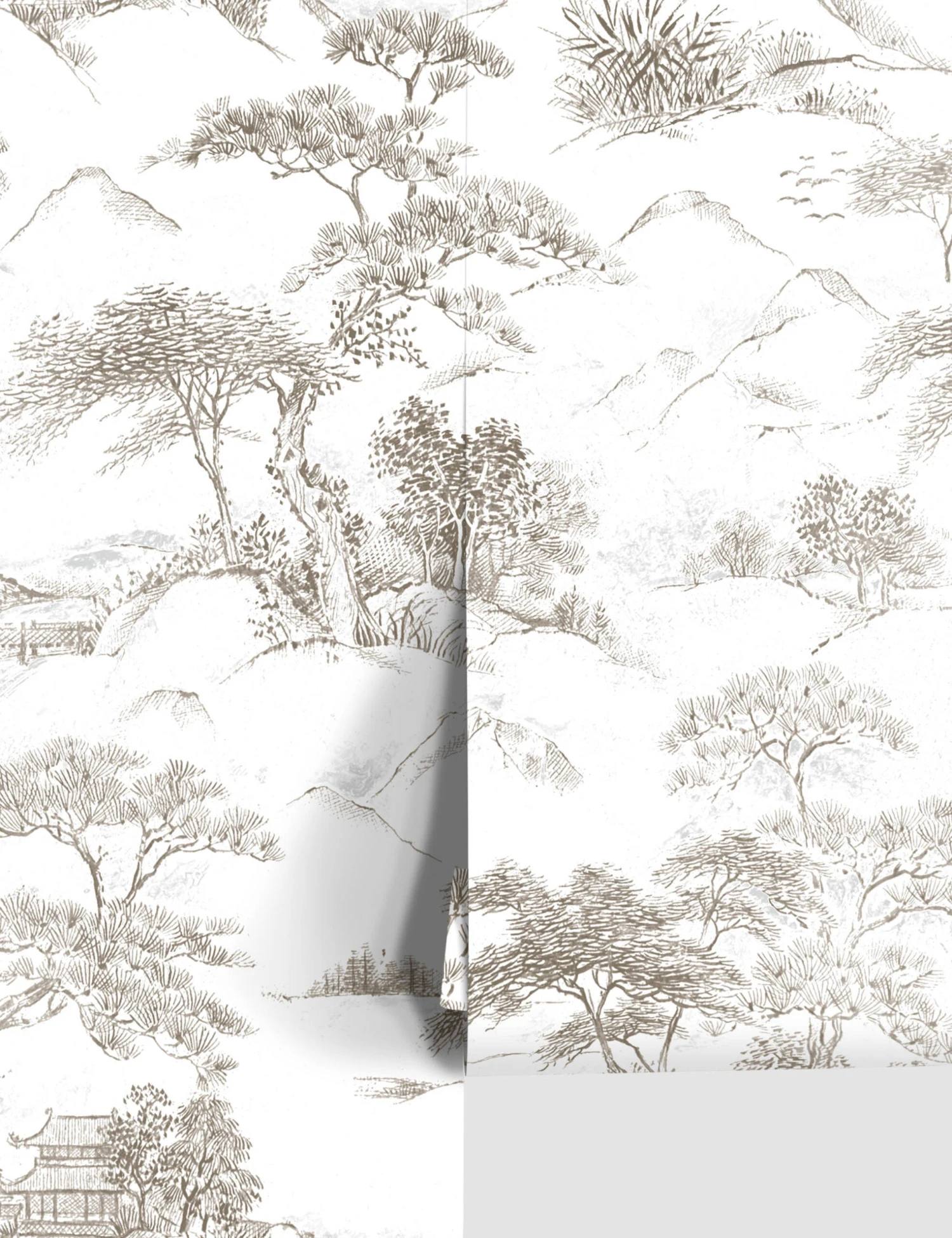 Oriental Toile Peel + Stick Wallpaper 1 Oriental Toile Peel + Stick Wallpaper