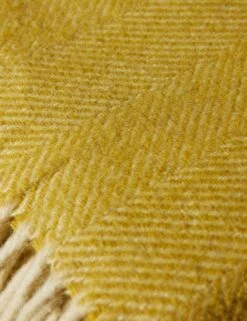 Recycled Wool Throw By Tartan Blanket Co -Home Furnishings RecycledWoolThrow MustardHerringbonebyTartanBlanketCo 16108 Swatch SITECROP