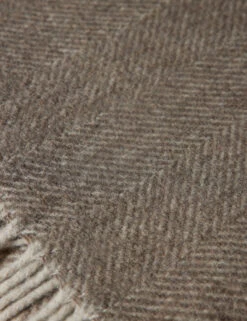 Recycled Wool Throw By Tartan Blanket Co -Home Furnishings RecycledWoolThrow NaturalHerringbonebyTartanBlanketCo 16125 Swatch SITECROP