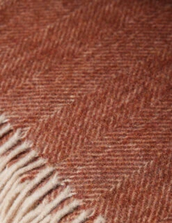 Recycled Wool Throw By Tartan Blanket Co -Home Furnishings RecycledWoolThrow RustHerringbonebyTartanBlanketCo 16089 Swatch SITECROP