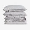 European Flax Piped Linen Duvet Set By Cultiver