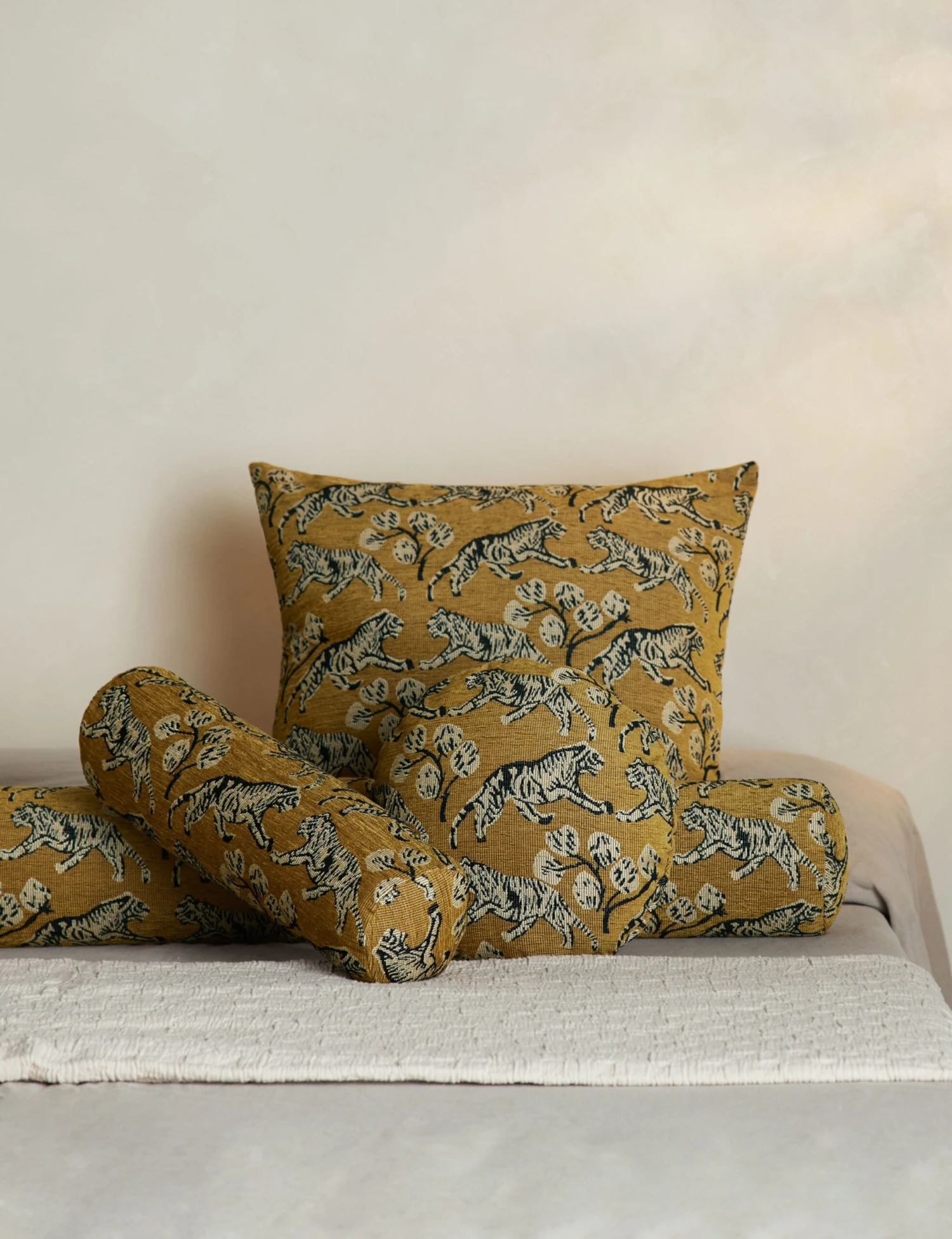 Tiger Long Bolster Pillow By Sarah Sherman Samuel 4 Tiger Long Bolster Pillow By Sarah Sherman Samuel - Image 4