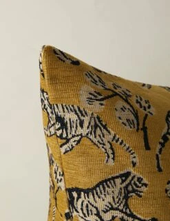 Tiger Pillow By Sarah Sherman Samuel -Home Furnishings TigerPillowbySarahShermanSamuel Gold A0655808B1031 Product