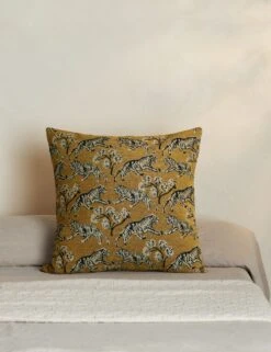 Tiger Pillow By Sarah Sherman Samuel -Home Furnishings TigerPillowbySarahShermanSamuel Gold A0655808B StudioLifestyle
