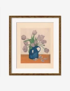 Tulips In A Pitcher Print By Frans Everbag -Home Furnishings TulipsinaPitcherBronzeGoldOrnateMatted