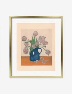 Tulips In A Pitcher Print By Frans Everbag -Home Furnishings TulipsinaPitcherGoldMatted