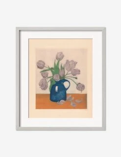 Tulips In A Pitcher Print By Frans Everbag -Home Furnishings TulipsinaPitcherSilverMatted