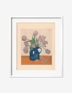 Tulips In A Pitcher Print By Frans Everbag -Home Furnishings TulipsinaPitcherWhiteMatted