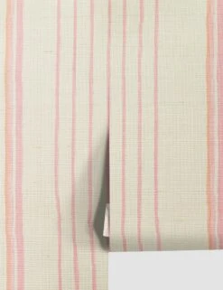 Two Tone Stripe Grasscloth Wallpaper By Nathan Turner 7 Two Tone Stripe Grasscloth Wallpaper By Nathan Turner -Home Furnishings TwoToneStripeCreamsicle