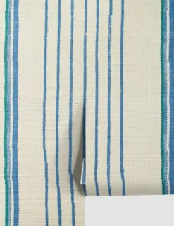 Two Tone Stripe Grasscloth Wallpaper By Nathan Turner 8 Two Tone Stripe Grasscloth Wallpaper By Nathan Turner -Home Furnishings TwoToneStripeSeaGreenBlue
