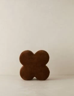 Velvet Clover Pillow By Sarah Sherman Samuel -Home Furnishings VelvetCloverPillow CocoabySarahShermanSamuel Cognac A0656532 3827 Product