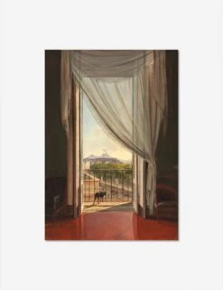 A View Of Naples Through A Window Print By Franz Ludwig Catel -Home Furnishings ViewofNaplesthroughaWindowUnframedPrint