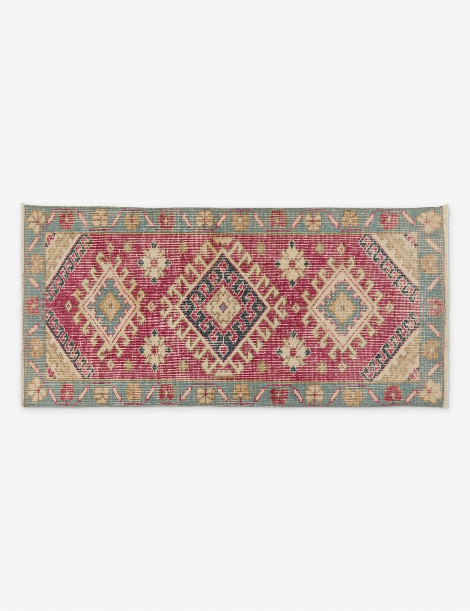 Vintage Turkish Mini Rug No. 127, 1'6" X 3'6"