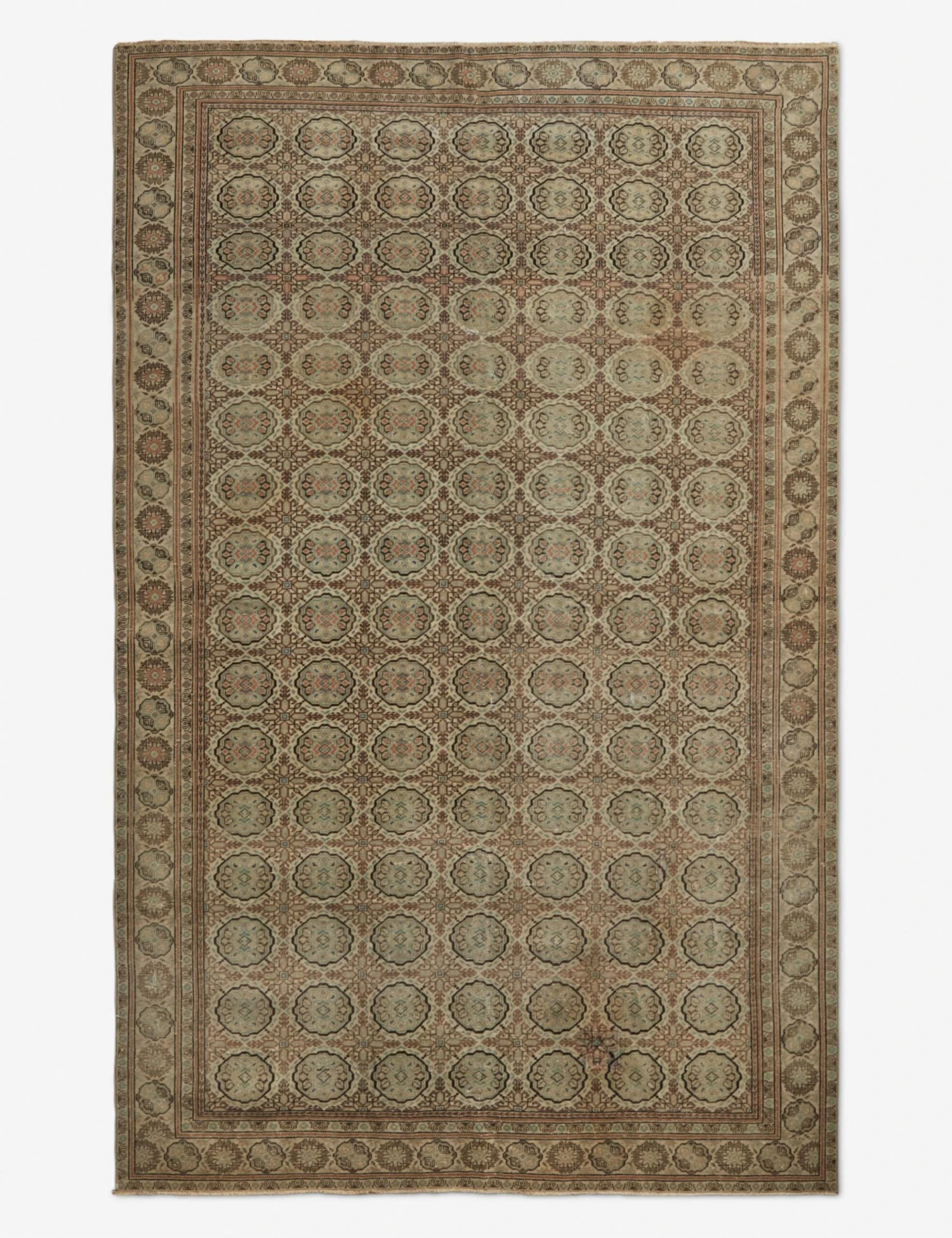 Vintage Turkish Hand-Knotted Wool Rug No. 169, 6'1" X 9'1"