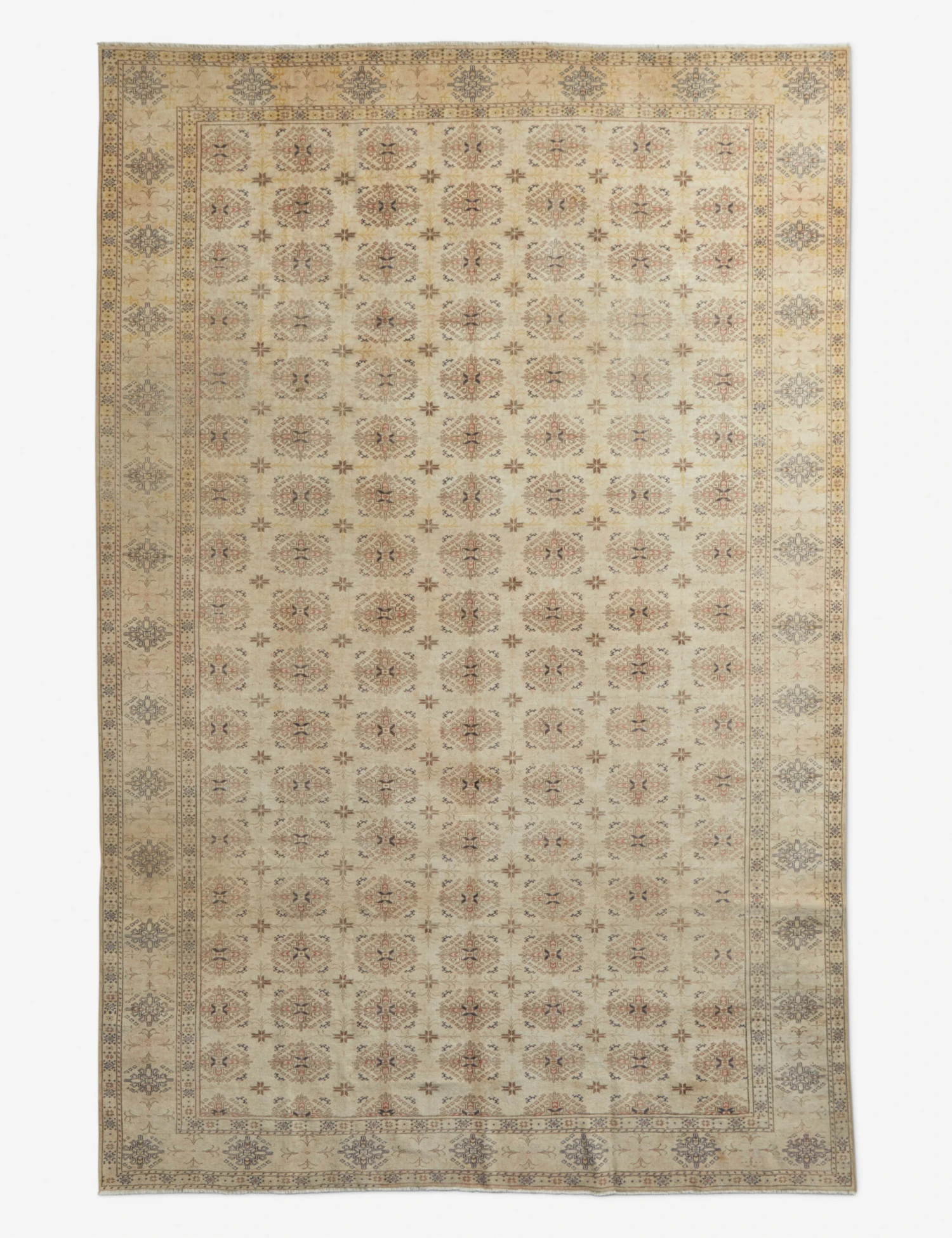 Vintage Turkish Hand-Knotted Wool Rug No. 209, 7'6" X 11'6"