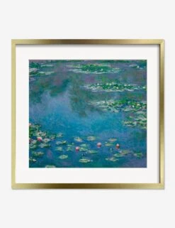 Water Lilies Print By Claude Monet 13 Water Lilies Print By Claude Monet -Home Furnishings WaterLiliesGoldMatted