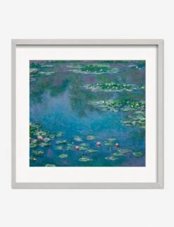 Water Lilies Print By Claude Monet 12 Water Lilies Print By Claude Monet -Home Furnishings WaterLiliesSilverMatted