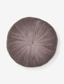 Monroe Velvet Round Pillow -Home Furnishings a06501331 monroe velvet pillow warm grey 1 1 01485280 1c5f 460c 98a2 dece97366f1c
