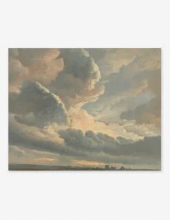 Study Of Clouds With A Sunset Near Rome Wall Art By Simon Alexandre Clement Denis -Home Furnishings a study of clouds unframed print 1