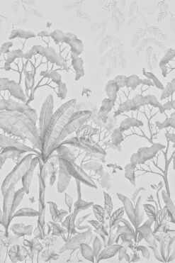 Jungle Wallpaper Mural -Home Furnishings cdm4352 B W FULL MURAL site crop