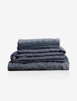 European Flax Linen Sheet Set By Cultiver -Home Furnishings copy of ss indigo croppedsquare 1