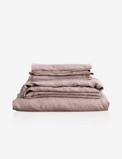 European Flax Linen Sheet Set By Cultiver -Home Furnishings cultiver linen bedding dusk sheet set 1 1