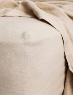 European Flax Linen Fitted Sheet By Cultiver -Home Furnishings cultiver linen bedding nude fitted sheet 1