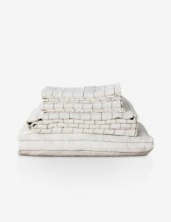European Flax Linen Sheet Set By Cultiver -Home Furnishings cultiver linen bedding pencil stripe sheet set