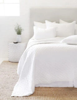 Hampton Quilted Coverlet By Pom Pom At Home -Home Furnishings hampton white front 2