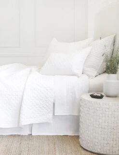 Hampton Quilted Coverlet By Pom Pom At Home -Home Furnishings hampton white side 1