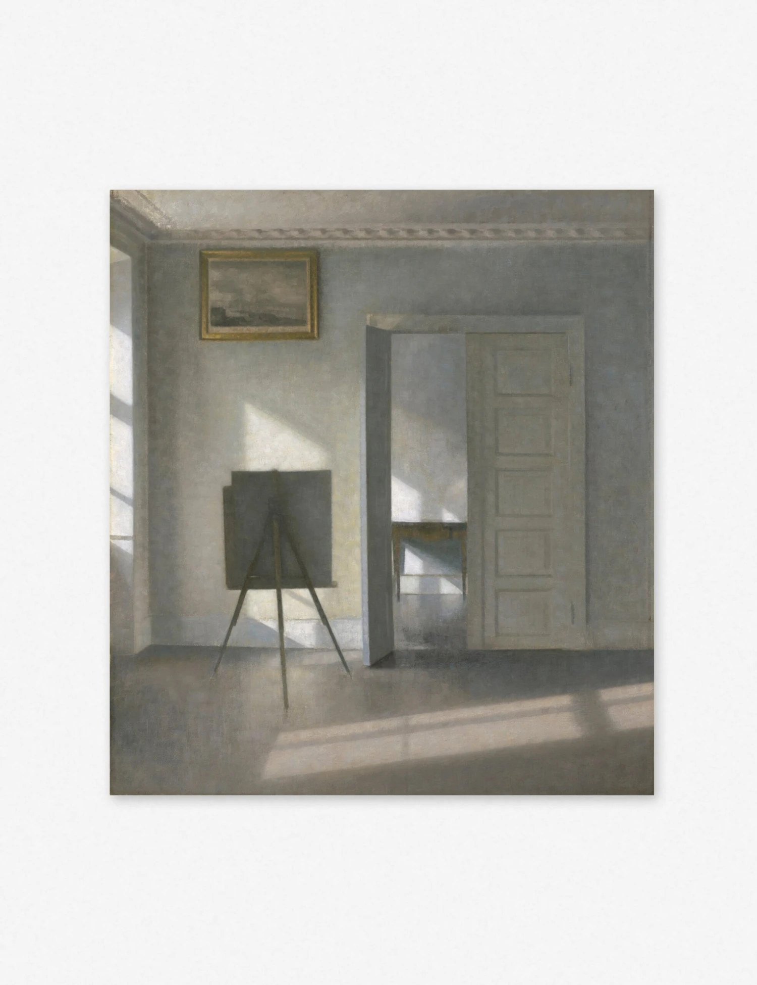 Interior With An Easel Wall Art By Vilhelm Hammershøi, Original Work Held By The J. Paul Getty Museum 2 Interior With An Easel Wall Art By Vilhelm Hammershøi, Original Work Held By The J. Paul Getty Museum - Image 2