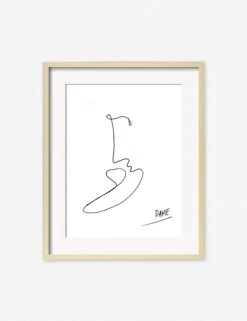 Kiss Print By Damienne Merlina -Home Furnishings kiss natural frame 1