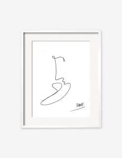 Kiss Print By Damienne Merlina -Home Furnishings kiss white frame 1