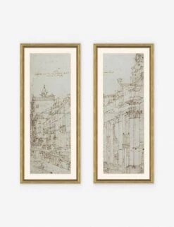 Canaletto Drawing Prints (Set Of 2)