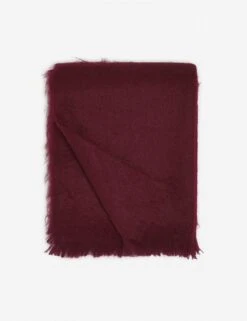 Aimee Mohair Throw -Home Furnishings mohair throw merlot a06517016 2
