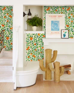 Orange Crush Peel + Stick Wallpaper -Home Furnishings orange crush wallpaper by nathan turner peach 1 54916300 2826 4d13 9712 c8d52416d7b2
