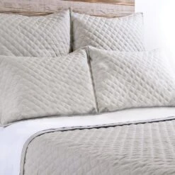 Hampton Quilted Sham By Pom Pom At Home 18 Hampton Quilted Sham By Pom Pom At Home -Home Furnishings pom pom at home hampton sham flax 1
