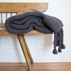 Trestles Chunky Knit Throw By Pom Pom At Home 10 Trestles Chunky Knit Throw By Pom Pom At Home -Home Furnishings pom pom at home trestles throw midnight 1