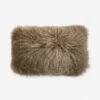 Albany Fur Lumbar Pillow, Natural